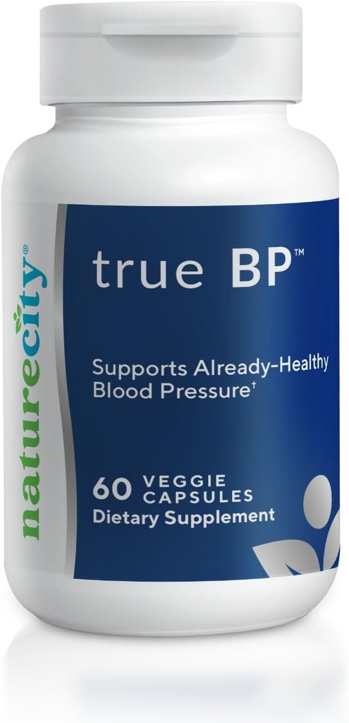 NatureCity True-BP | 心臓の健康のための血流をサポートするサプリメント | MegaNatural-BP 80mg 16% Oleuropein(60 Veggie Capsule) 非GMO、グルテンフリー