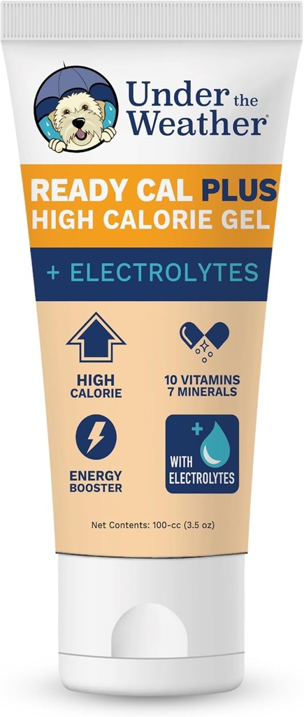 犬のための気象ペット電解プレディカルプラスゲルの下 | 犬と子犬のためのVet-Formulatedハイカロリーサプリメント | エッセンシャルカロリーを提供し、体重増加を促進します | 3.5 Ozチューブパック