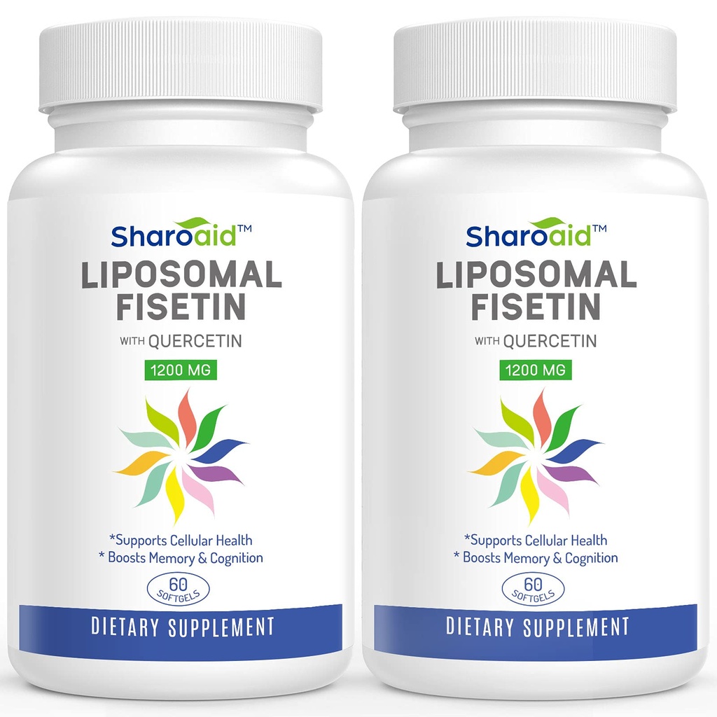 QuercetinとLiposomal Fisetinは1200 mg/のサービング、女性のための高い吸収のポリフェノールの酸化防止剤、Men、非GMOのグルテンフリー、2本のびん-120のSoftgelsを補います