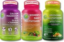 女性のMultivitamin、Calcium及びLiposomal Glutathione Trio -植物ベースのカルシウム、マグネシウム、亜鉛、D3、K2及びTurmeric +鉄+リポソームグルタチオン500mgが付いている女性の毎日のMultivitamin