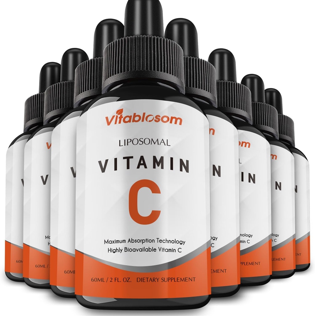 大人、高い吸収性VIT CのためのLiposomalのビタミンC 2000mgの液体は、免疫システム及び酸化防止剤、60ML (8のびんのためによいビタミンCを、最大にします)