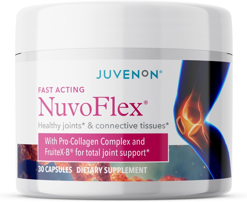 Juvenon NuvoFlex | グルコサミン、コンドロイチン、ビタミンK、B、モビリティ&リリーフ(30カプセル)の共同サポートサプリメント