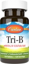 Carlson - Tri-B, Vitamin B Complex, 25 mg Vitamin B-6, 400 mcg Vitamin B-12, Folic Acid Energy Pills, Promote Cardiovascular Health, B Complex Vitamins, B12 Supplement, B Vitamin Complex, 120 Tablets