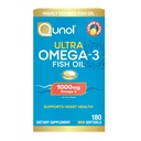 Qunolの魚油オメガ3小型Softgels、1000mg Omega 3 EPA + DHAの超純粋な補足、中心の健康サポート、レモン味、スワローの小型、3か月の供給、180の計算への容易な
