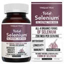 総セレン - 200 mcg、植物ベースのセレン - フルスペクトラム、セレノメチニンを含むセレンの4つのエッセンシャルオーガニックフォームが含まれています - ニンニクから派生 - 60カプセル