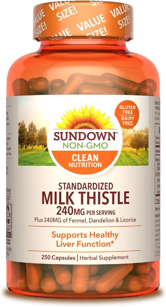 Sundownのミルクの牛、250のカプセル