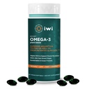 Iwi Omega-3スポーツ, 60 Softgels (30 サービング), 植物ベースのビーガン藻オメガ3 DHAと, 運動回復サポート栄養補助食品, キル & 魚油代替, 魚介類の後味なし