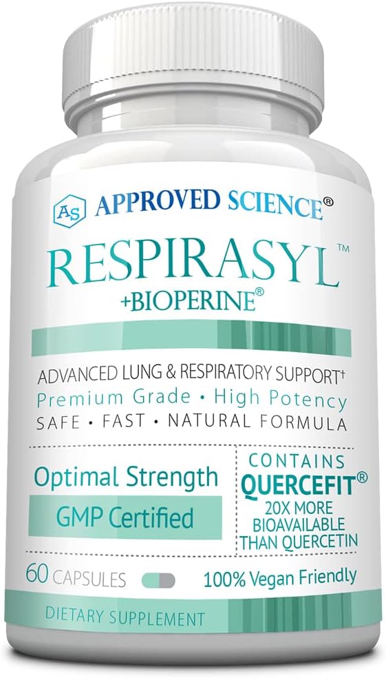 公認科学® 呼吸器 - 肺および呼吸器サポート - Quercefit、ビタミンA、C、D、BioPerine - 60カプセル - 米国製