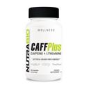 NutraBio CaffPlus、健康なエネルギーブーストのためのテアニンとデュアルソースカフェイン - 60野菜カプセル