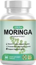 Pure Organic Moringa Powder Capsules - Moringa Supplement for Women and Men - Nature's Multivitamin, Vegan Green, Gluten-Free, Non GMO - Energy, Skin, Metabolism, Gut & Immune Support - 60 Capsules