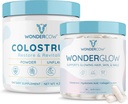 WONDERCOWのColostrum Unflavored + WonderGlowの毛皮および釘のビタミン、サポートより速い毛の成長、より強い釘および輝く皮