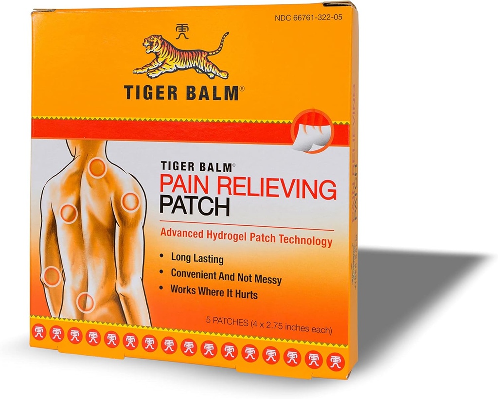 タイガーバームの痛みの緩和パッチ、5カウント