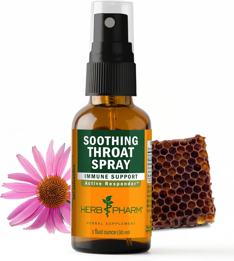 Echinacea および Propolis が付いているハーブ Pharm の Soothing Throat のスプレーの草の方式、1 つの Fl Oz (パッケージ 1)
