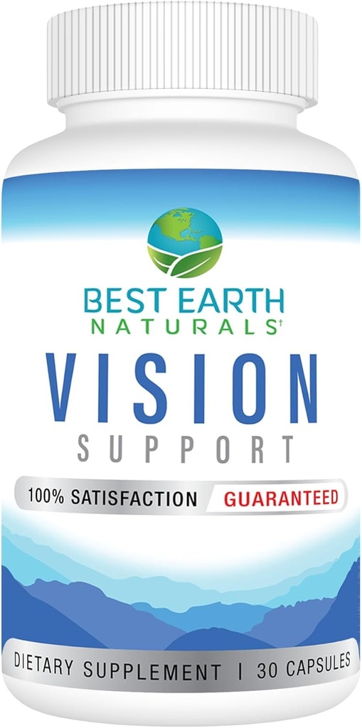 Vision Support Formula Supplement with Eye Vitamins, Lutein, Vitamin A, Quercetin and More - 30 Count