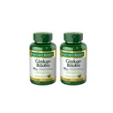 Nature's Bounty Ginkgo Biloba 60mgカプセル、200カウント(パッケージ2)