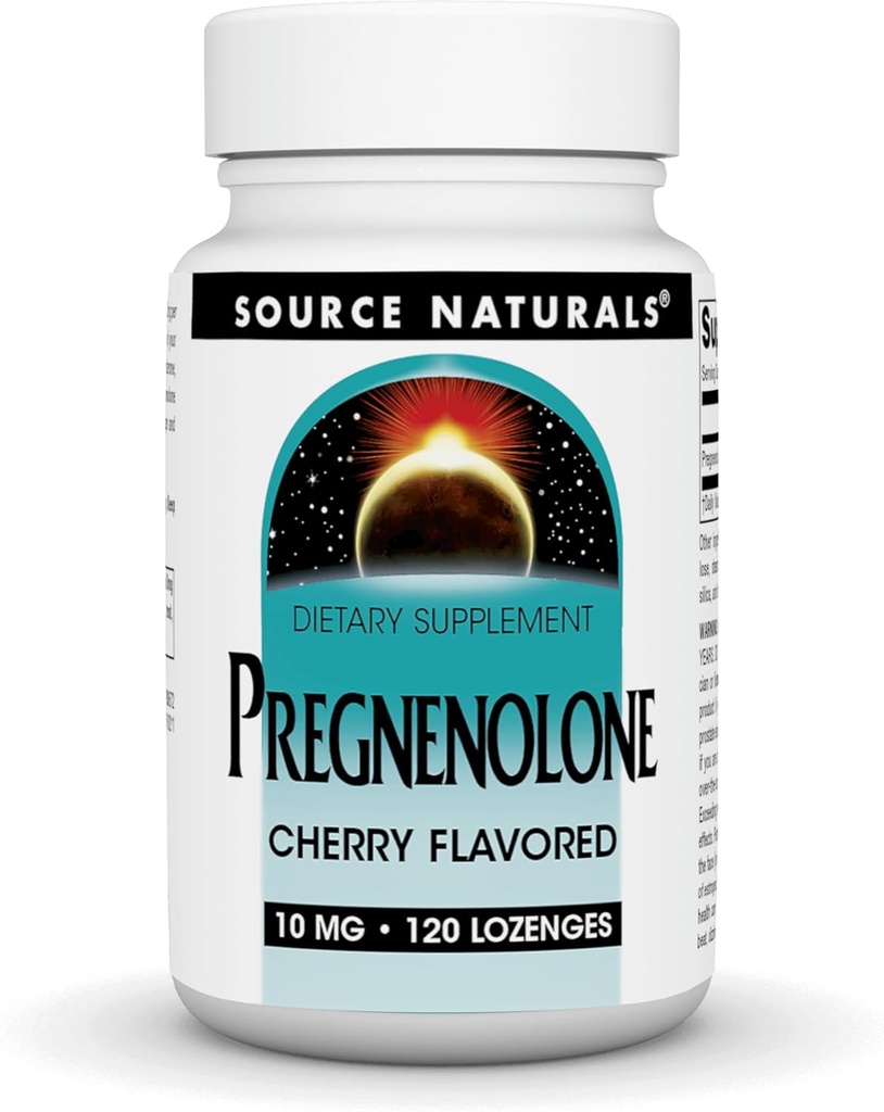 Source Naturals Pregnenolone 10 mg - 120 Cherry Flavored Lozenges
