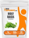 BulkSupplements.com 聖バジルパウダー - 聖バジルサプリメント、聖バジルリーフパウダー - トルシ聖バジル、ハーブ&グルテンフリー、給餌ごとに5g、100g(3.5オンス)(パッケージ1)