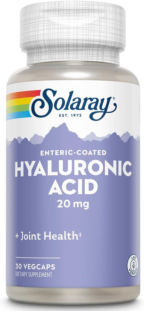 SOLARAY Hyaluronic 酸 | ビタミンC | 30 ベジキャップ対応 ヘルシーな関節の快適性と肌の健康をサポート