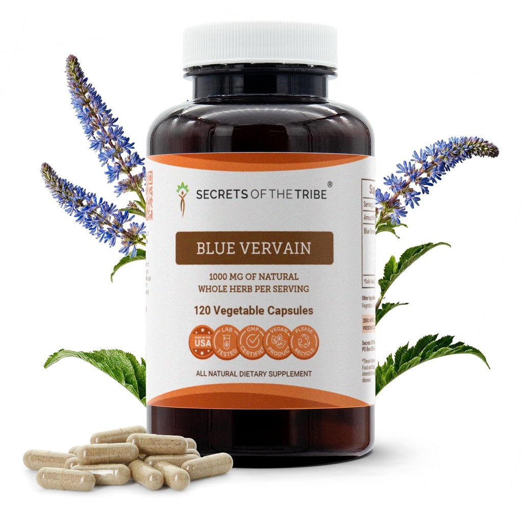 Tribe Blue Vervain 120カプセルの秘密, 1000 mg, Blue Vervain (Verbena Hastata) 乾燥ハーブ (120カプセル)