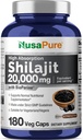 NusaPure Shilajit 20,000mg per Serving, 180 Veggie Caps, Non-GMO, Gluten Free, Bioperine