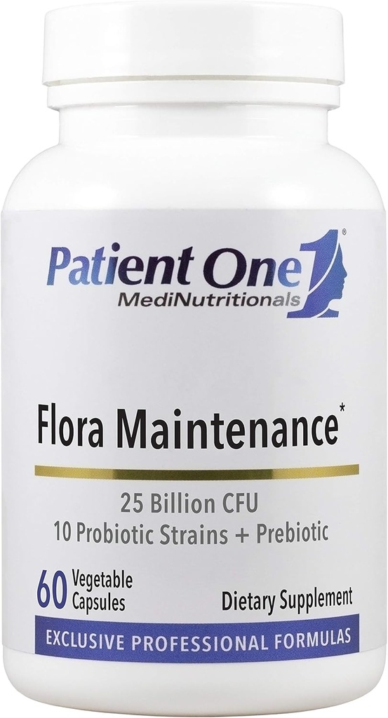 患者様ワンフローラメンテナンス | エイドバランス腸Flora*へのプロバイオティックサプリメント | 25 Billion CFU、10 Probiotic Strains | 60 Capsule
