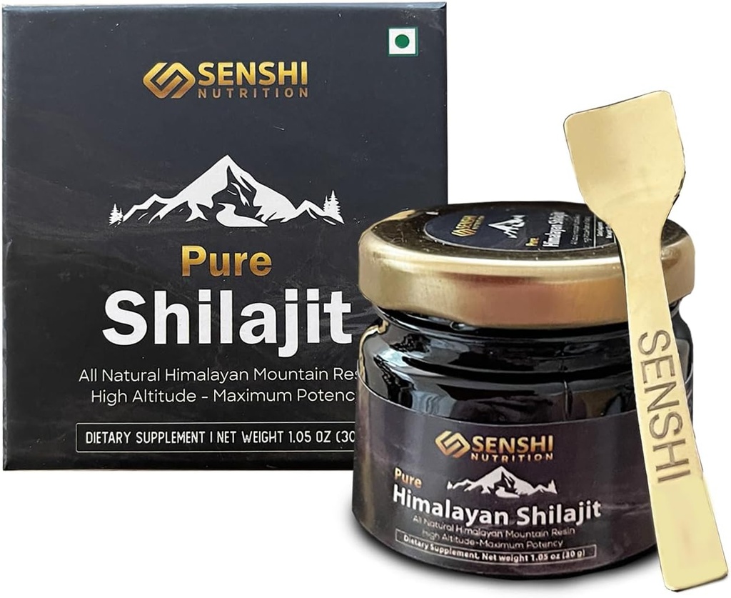 Shilajit - 高高度からすべての自然な最大効力のヒマラヤ山脈の樹脂 - フルヴィク酸と100%の純粋なシラジット & 85 +トレースミネラルコンプレックス - 1オンス/ 30g無料スプーンが含まれています
