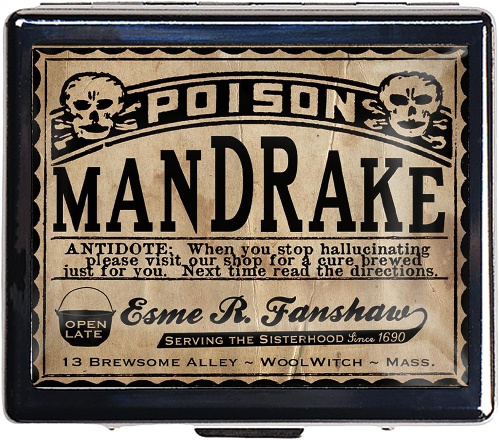 銀製のビンテージ ピル ボックス 7 日 メタル ピル ボックスと ミラーと 8 コンパートメント キュート トラベル ピル オルガナイザー for 財布 (ポイソン マンドラケ)