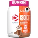 Dymatize x Dunkin' Mocha Latte ISO100の乳白色蛋白質の粉、95mgカフェイン、蛋白質の25g、5.5g BCAAs、120 Cal。、グルテンフリー、1g脂肪、1g砂糖、3g炭水化物(20のサービング)