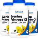 Nutricost イブニング Primrose オイル 1,300mg、120 Softgels (3 ボトル) - Non-GMO、グルテンフリー、120 サービング