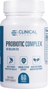 Clinical Effects Probiotic Complex - Gut Health Probiotics for Women and Men - 6 Key Organic Probiotic Strains to Support Digestion and Overall Health - 60 Veggie Probiotic Capsules - Made in The USA