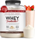 3-in-1 Whey Protein Powder Unflavored 5lb – 30gのWhey Hydrolysate、Isolate、Concentrateを1食当たりに - 非GMO、大豆フリー、砂糖フリー - 63サービング