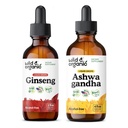 ワイルド&オーガニック ジンセン チンチュール 2 fl oz & Ashwagandha チンチュール 4 fl oz