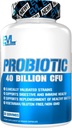 Evlution Nutrition Probiotic - 40 Billion CFU - Supports Digestive + Immune Health - Probiotic Supplement for Men & Women - Vegetarian, Gluten Free & Non-GMO - 30 Servings - 60 Veggie Capsules
