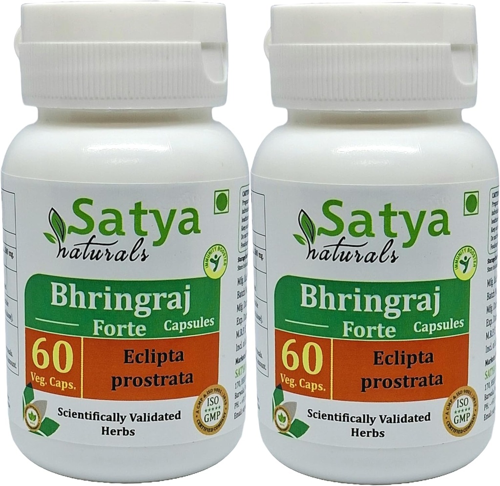 Generic Bhringraj Capsules, 500mg, 60 Count, Eclipta Prostrata Extract (Pack of 2, Capsule)