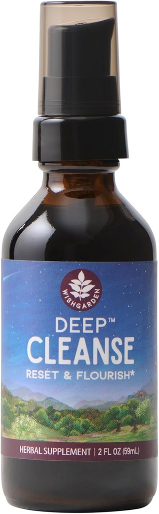 WishGardenハーブディープクレンジング - 植物ベースのハーブクレンジングサプリメントと有機ミルクアザミ種子&ブルドックルートは、Organクレンジングを促進し、肝臓、腎臓、リンパ&細胞の健康をサポート、2oz