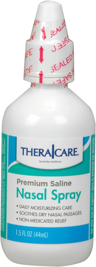 Thera Care Nasal Spray | Premium Saline | 1.5 fl oz | Non-Medicated Solution | Safe for Adults and Children | Allergy Relief