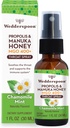 Wedderspoonのプロポリスおよびマヌカの蜂蜜の喉のスプレー、Chamomile及びミント、1 FlのOz (パッケージ1)、Soreの喉の救助、自然な免疫サポート