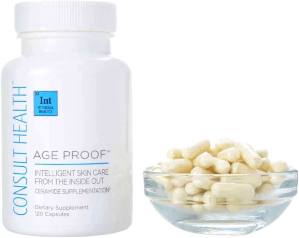 健全な健康の年齢の証拠のセラミドの食事療法の補足のカプセル-Hydratedおよびプラムの皮のためのHyaluronic酸- 120の計算(パッケージ1)