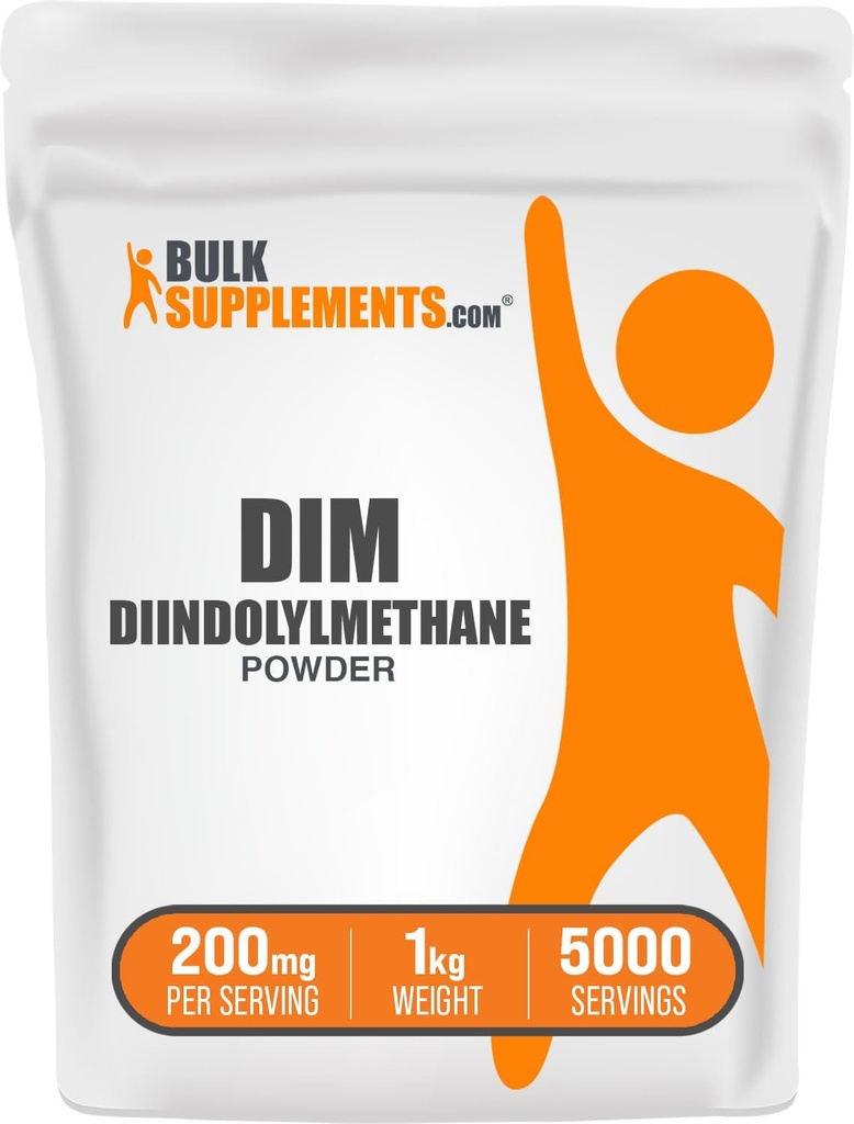 BulkSupplements.com DIMパウダー - Diindolylmethaneパウダー、男性と女性のためのDIMサプリメント - Unflavored&グルテンフリー、サービングあたり200mg、1kg(2.2ポンド)(パッケージ1)