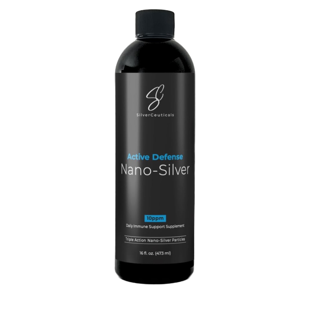 コロイドシルバーw /ナノテクノロジー - 10ppm 16oz - 8Xより効果的 - 自然な免疫サポート - 病気の日を保存 - 年齢5 & アップ - アウトパーフォームの高いPMシルバー - 味と臭いなし - 3rdパーティーテスト