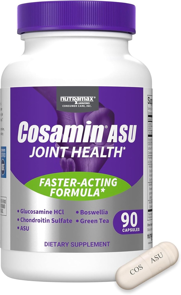 グルコサミン、コンドロイチン、男性と女性の関節の健康のためのASUの共同健康の補足、90のカプセル
