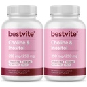 BESTVITE コリンイノシトール 500mg (240 ベジタリアンカプセル) (120 x 2) - ない Stearates - Dicalcium 隣酸塩なし - 充填剤なし - 完全菜食主義者の - 完全菜食主義者の非GMO - グルテンフリー