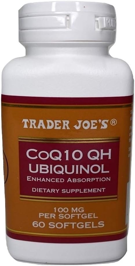 トレーダーJoeのCoQ10 QH UBIQUINOL高められた吸収100mg 60のSoftgels