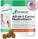 米国Vet-Pharmacist承認犬Multivitamin Probioticsグルコサミンコンドロイチン犬サーモンオイルスキンコート免疫シニアドッグサプリメントNonGMOで作られたバランスの取れたブレッドオールイン-1犬ビタミンサプリメント