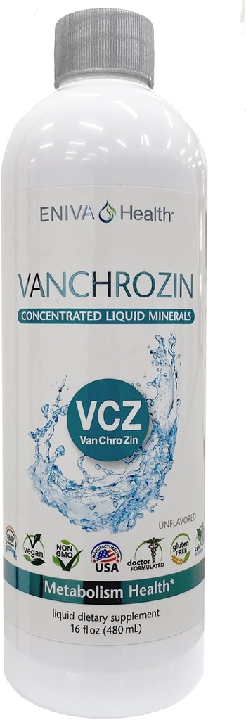 Eniva健康VANCHROZIN液体イオン鉱物の補足、Vanadium、クロム及び亜鉛、Diabetic友好的、16 Fl Oz、96のサービング