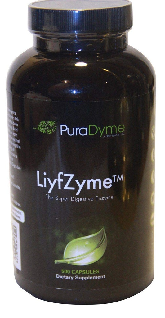 PuraDyme LiyfZymeの植物は消化および食事療法の補足- 500の野菜のカプセルを基づかせていました。 Louのコロナによる