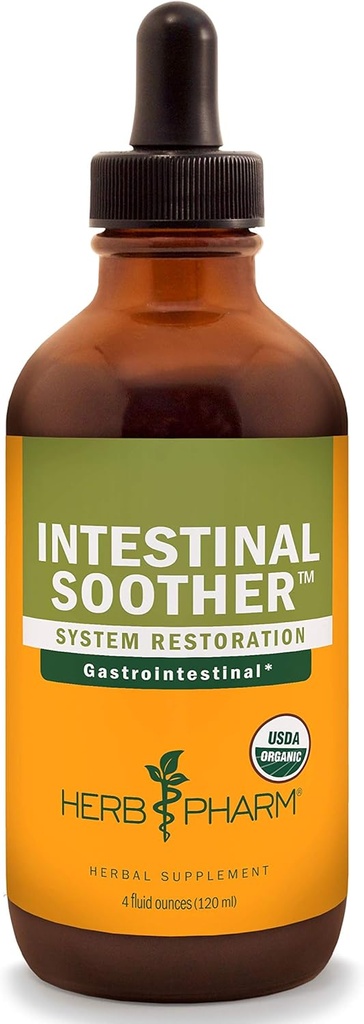 Herb PharmのTurmericのエキスが付いている腸のSootherの液体の草の方式- 4のOunce