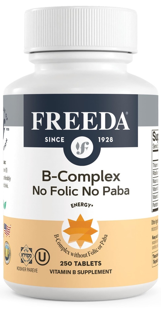 FreedaビタミンBコンプレックスは、PABA - ビタミンB1ビタミンB2ビタミンB3ビタミンB5ビタミンB6ビタミンB12 - 女性のビタミンBコンプレックスB(250 Ct)