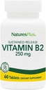 NaturesPlusビタミンB2(リボフラビン) - 250mg、60ベジタリアンタブレット、サステンドリリース - 自然エネルギー&代謝ブースター、全体的な健康を促進 - グルテンフリー - 60のサービング