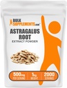 BulkSupplements.com Astragalusエキスパウダー - Astragalus Rootパウダー、ハーブサプリメント - ビーガン&グルテンフリー、500mg/サービング、1kg(2.2ポンド)(1パック)